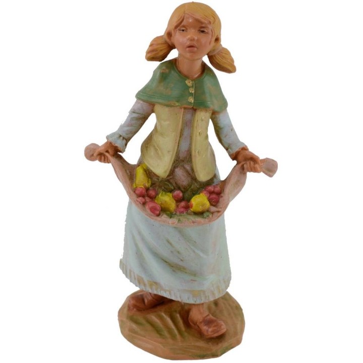 Fanciulla con frutta serie 12 cm Fontanini