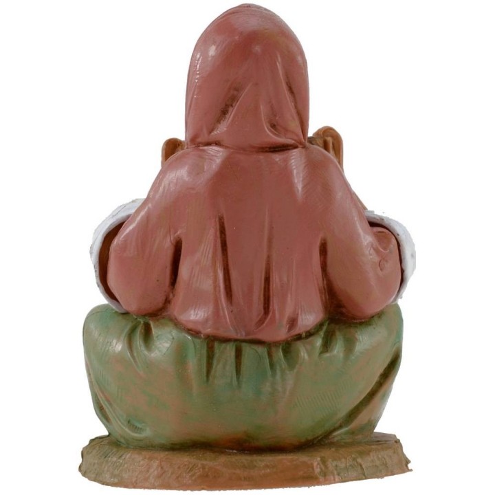 Donna seduta con cesto serie 12 cm Fontanini