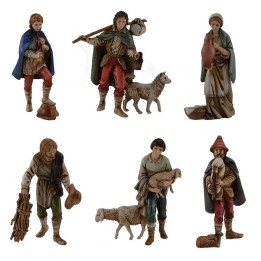 Set of 6 statues 11cm Landi Moranduzzo