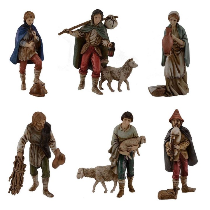 Set 6 statue 11cm Landi Moranduzzo