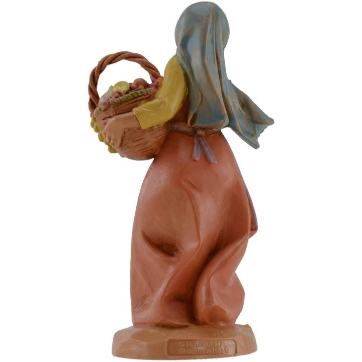 Woman with basket 12 cm Fontanini