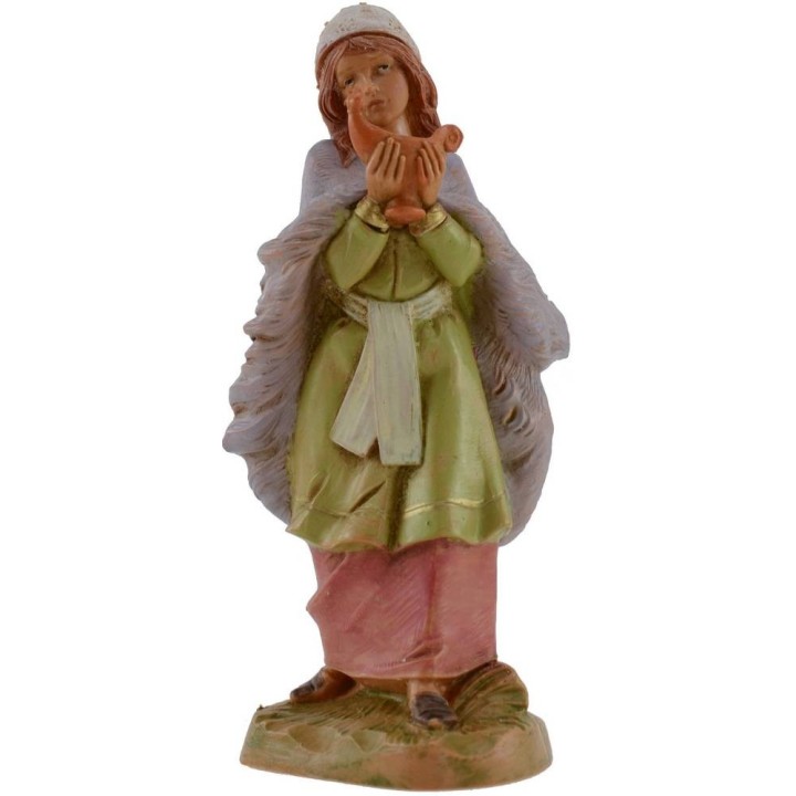 Woman with lamp 12 cm Fontanini