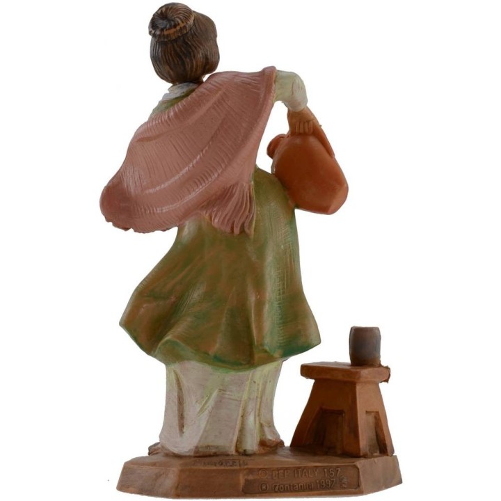 Mujer con ánfora y vaso 12 cm Fontanini