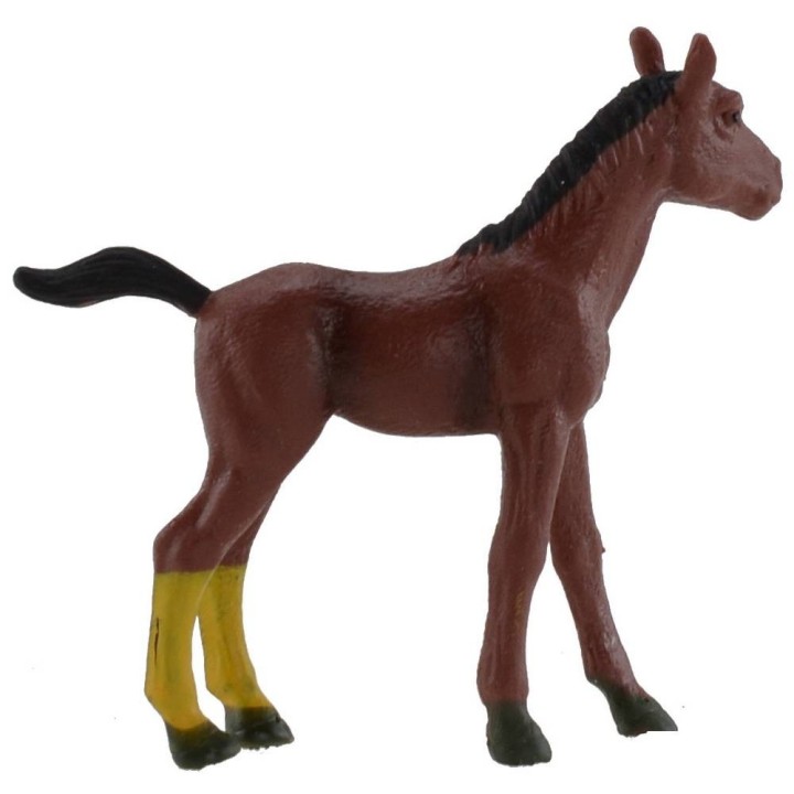 Caballo marrón en PVC para estatuas de 6-8 cm