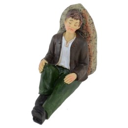 Durmiente sentado en resina serie 8 cm