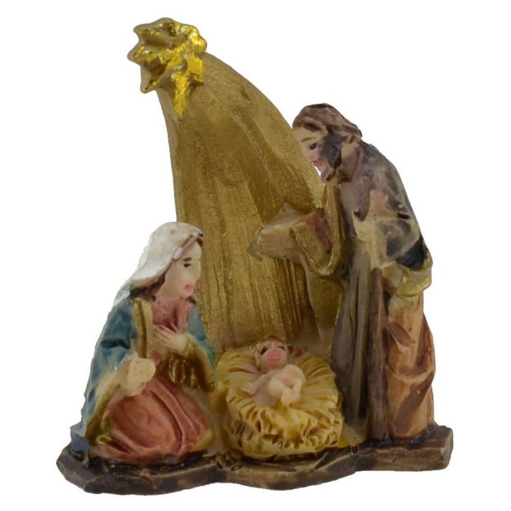 Natividad con estrella Cometa 3 cm en resina
