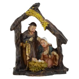 Natività con capanna 3,5 cm in resina