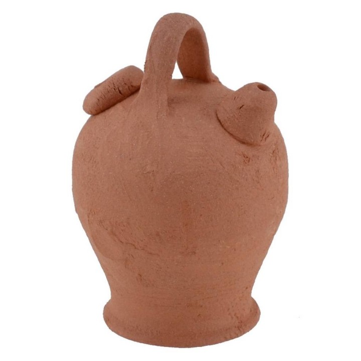 Amphora with two holes in terracotta 3.4 cm