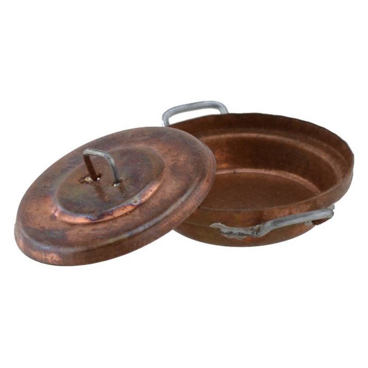 Copper pan ø 3.2 cm with lid