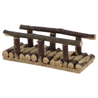Puente de madera de 10x3,8x3,5 cm de altura para belén.