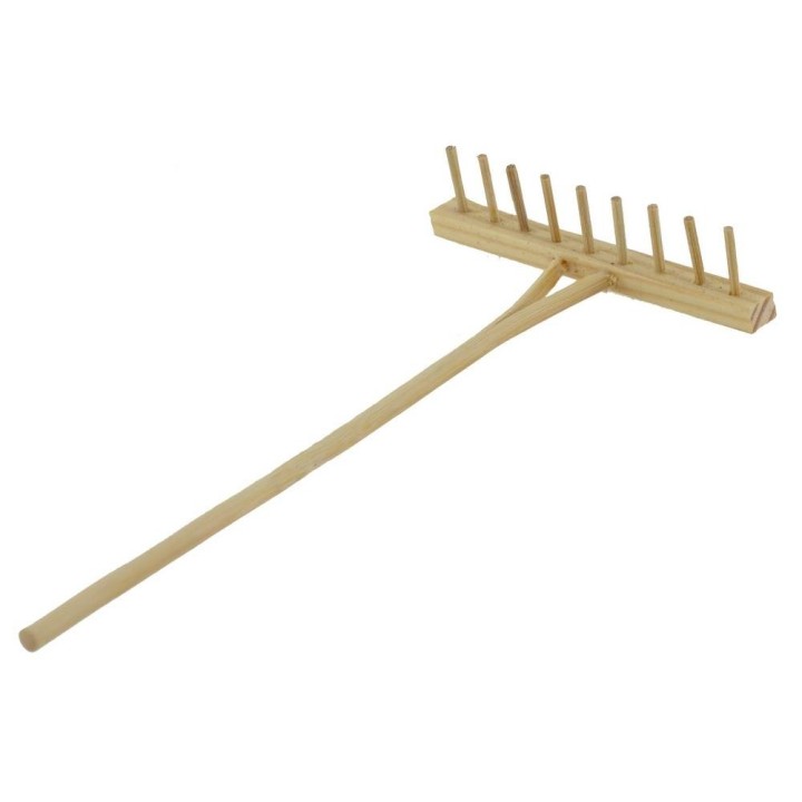 Rastrillo de madera de 15 cm