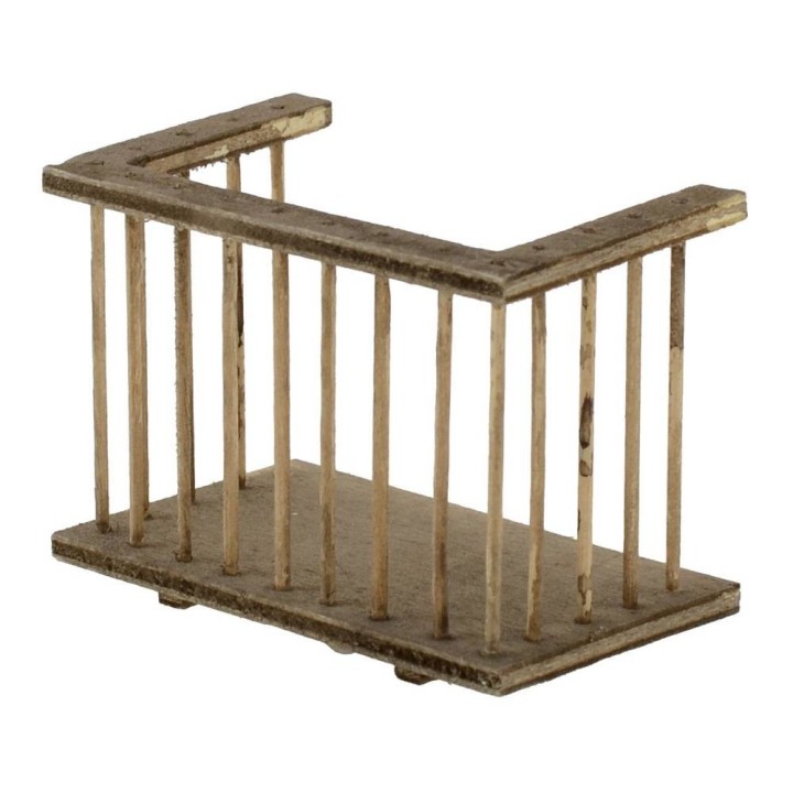 Ringhiera in legno per balcone cm 8,5x5x6,5 h.
