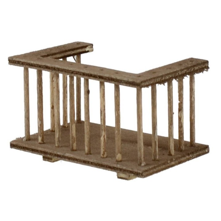Ringhiera in legno per balcone cm 7x4x4 h.