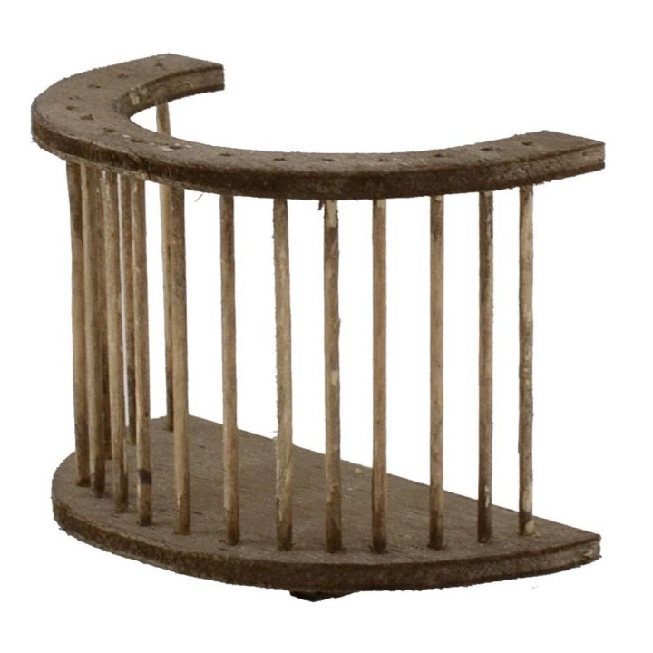 Ringhiera semicerchio in legno cm 8,5x5x6,5 h.