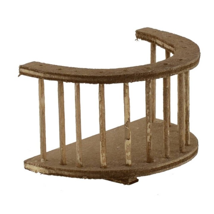 Semicircle railing in wood cm 7x4x4 h.