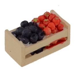 Resin box with blueberries cm 3,5x2x2 h.