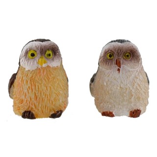 Pareja de búhos para belén de 1,4 cm