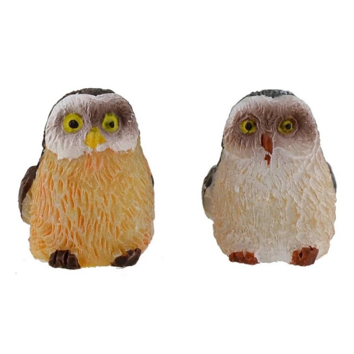Pareja de búhos para belén de 1,4 cm