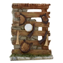 Tienda de resina con instrumentos musicales cm 11x4x14,5 h.