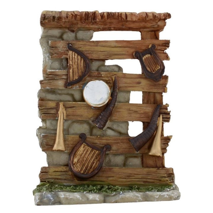 Bottega in resina con strumenti musicali cm 11x4x14,5 h.