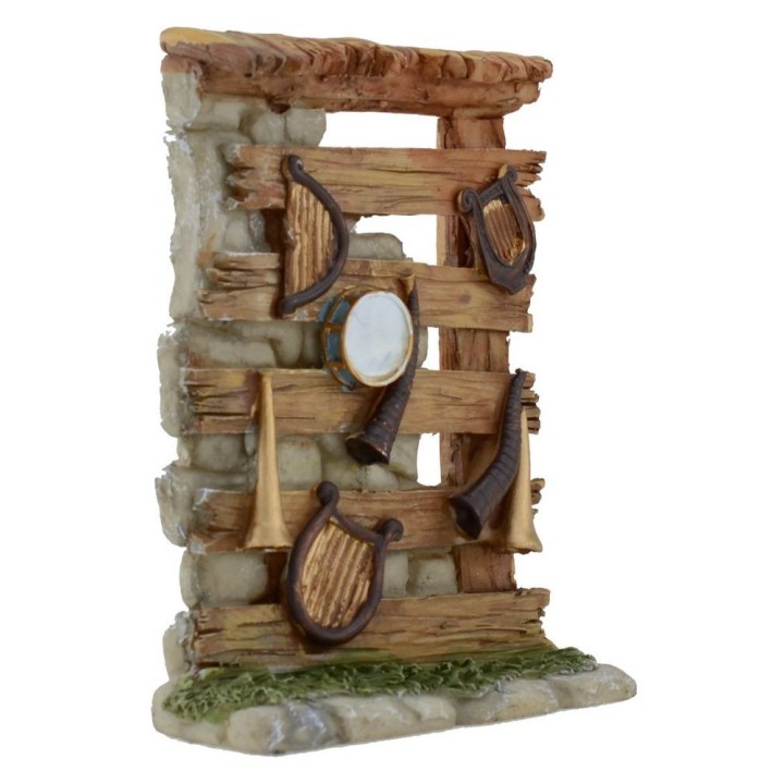Tienda de resina con instrumentos musicales cm 11x4x14,5 h.