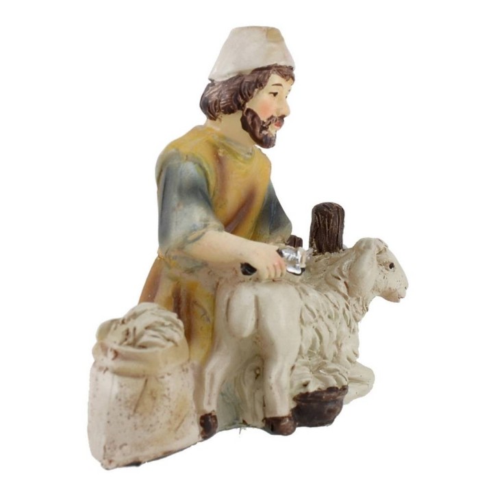 Tosatore seduto in resina serie 8 cm