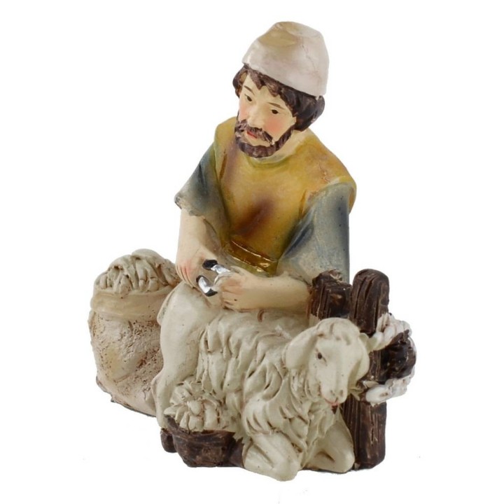 Tosatore seduto in resina serie 8 cm