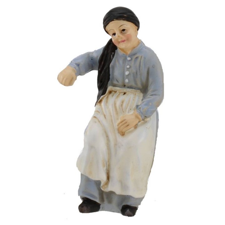 Donna seduta in resina serie 11 cm