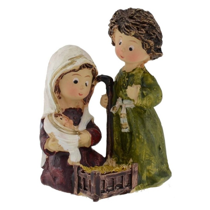 Natividad naïf en resina de 6 cm