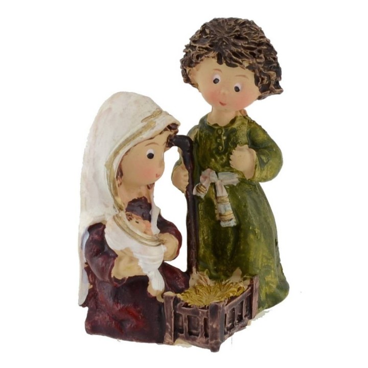 Natividad naïf en resina de 6 cm
