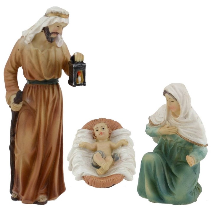 Palestinian nativity 3 subjects in resin series 10 cm