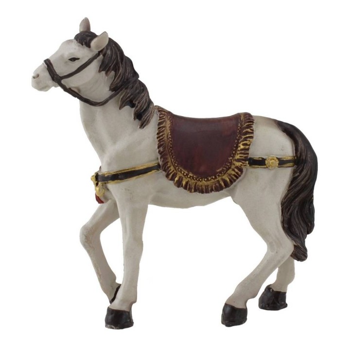Gray resin horse 10.5x7.5 cm h.