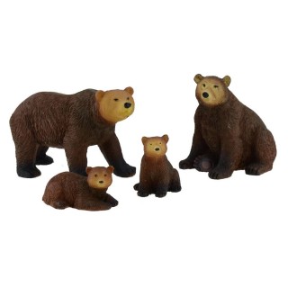 Familia de osos 4 figuras en resina serie 8 cm