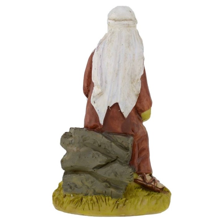 Resin peasant sitting 12 cm