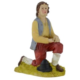 Pastore in ginocchio in resina 12 cm