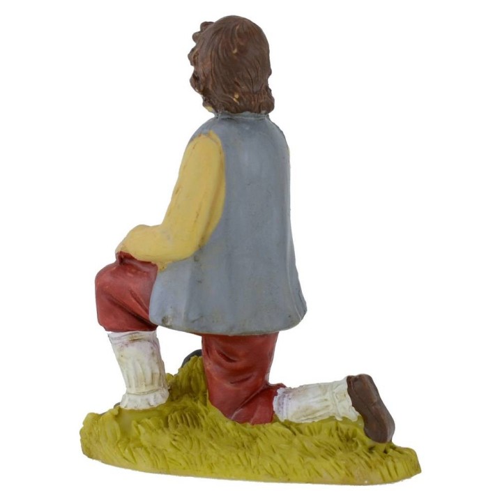 Pastore in ginocchio in resina 12 cm