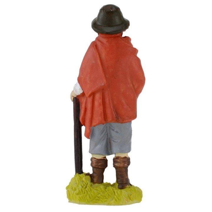 Viandante con bastone in resina 12 cm