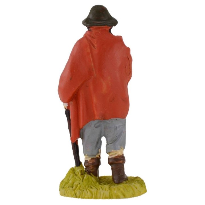 Viandante con bastone in resina 9 cm