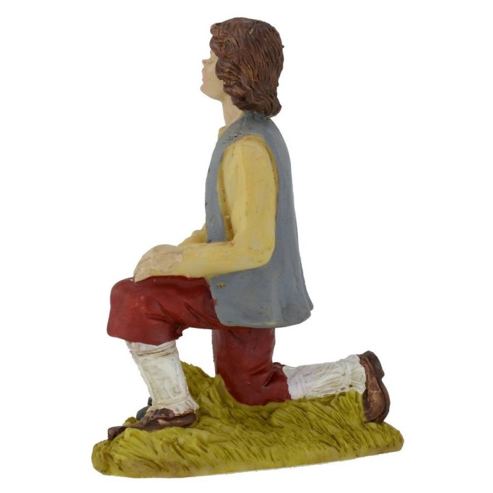 Pastore in ginocchio in resina serie 15 cm