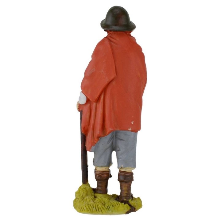 Viandante con bastone in resina 15 cm