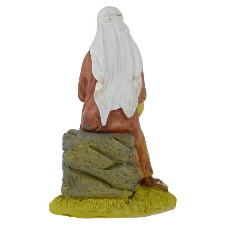 Peasant sitting in series resin 15 cm