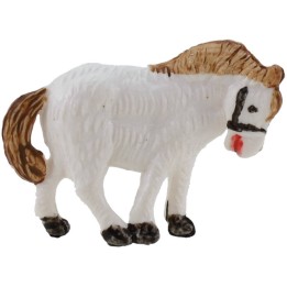 Cavallo bianco per presepe serie 3,5 cm