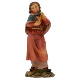 Donna con lanterna in resina 12 cm