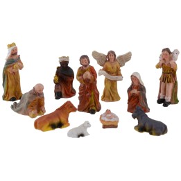 Set Natività 6 cm 11 soggetti per presepe