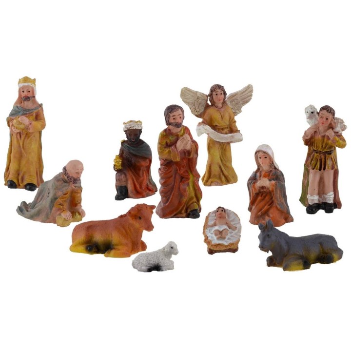 Set Natività 6 cm 11 soggetti per presepe