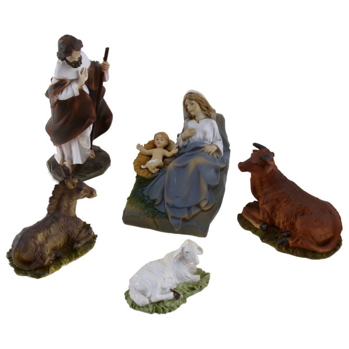 Conjunto Natividad 10 cm 5 figuras para belén