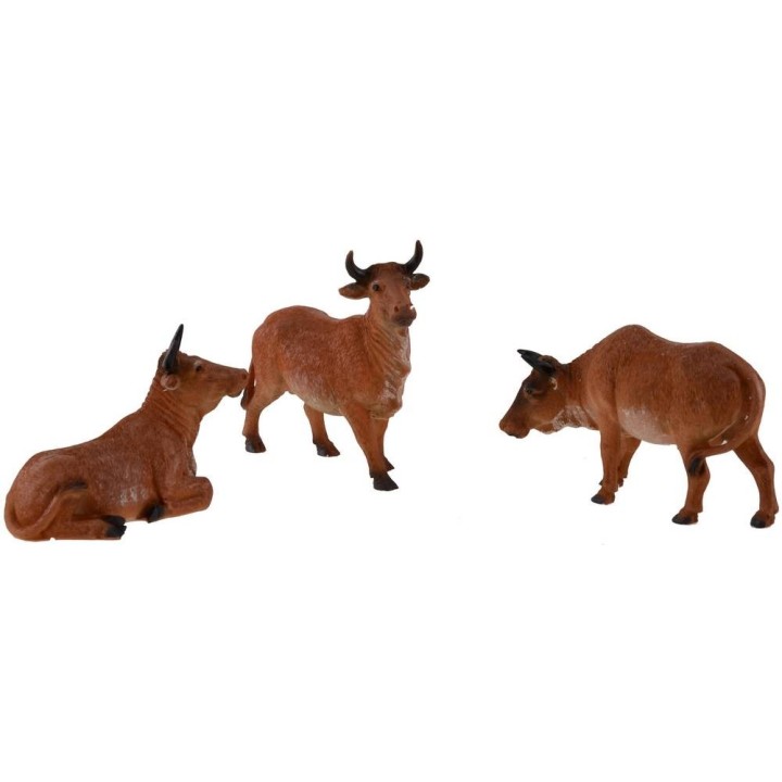 Conjunto de 3 bueyes para estatuas de 20 cm de altura.
