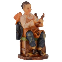 Carpintero sentado en resina serie 12 cm