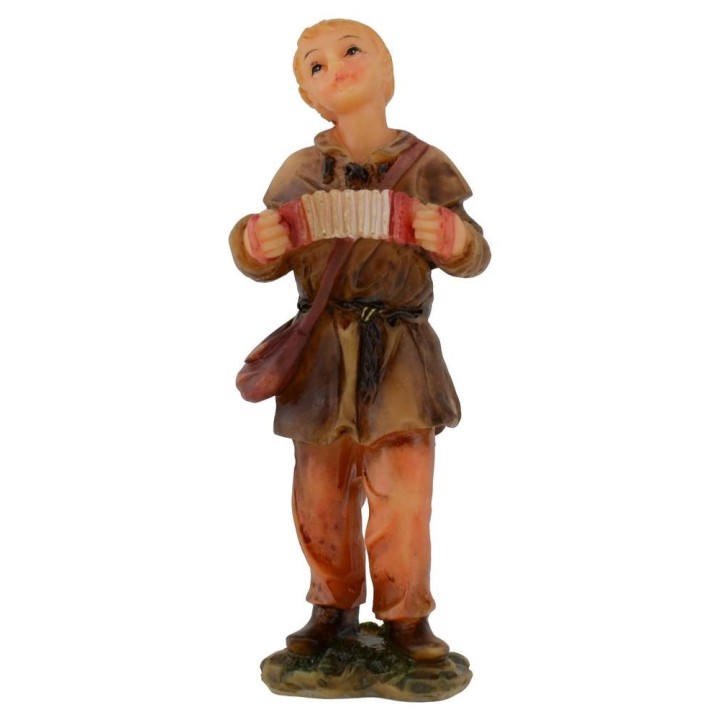 Maiden with fisarmonica in series resin 12 cm