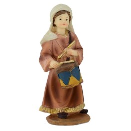 Player of drum in resin series 15 cm